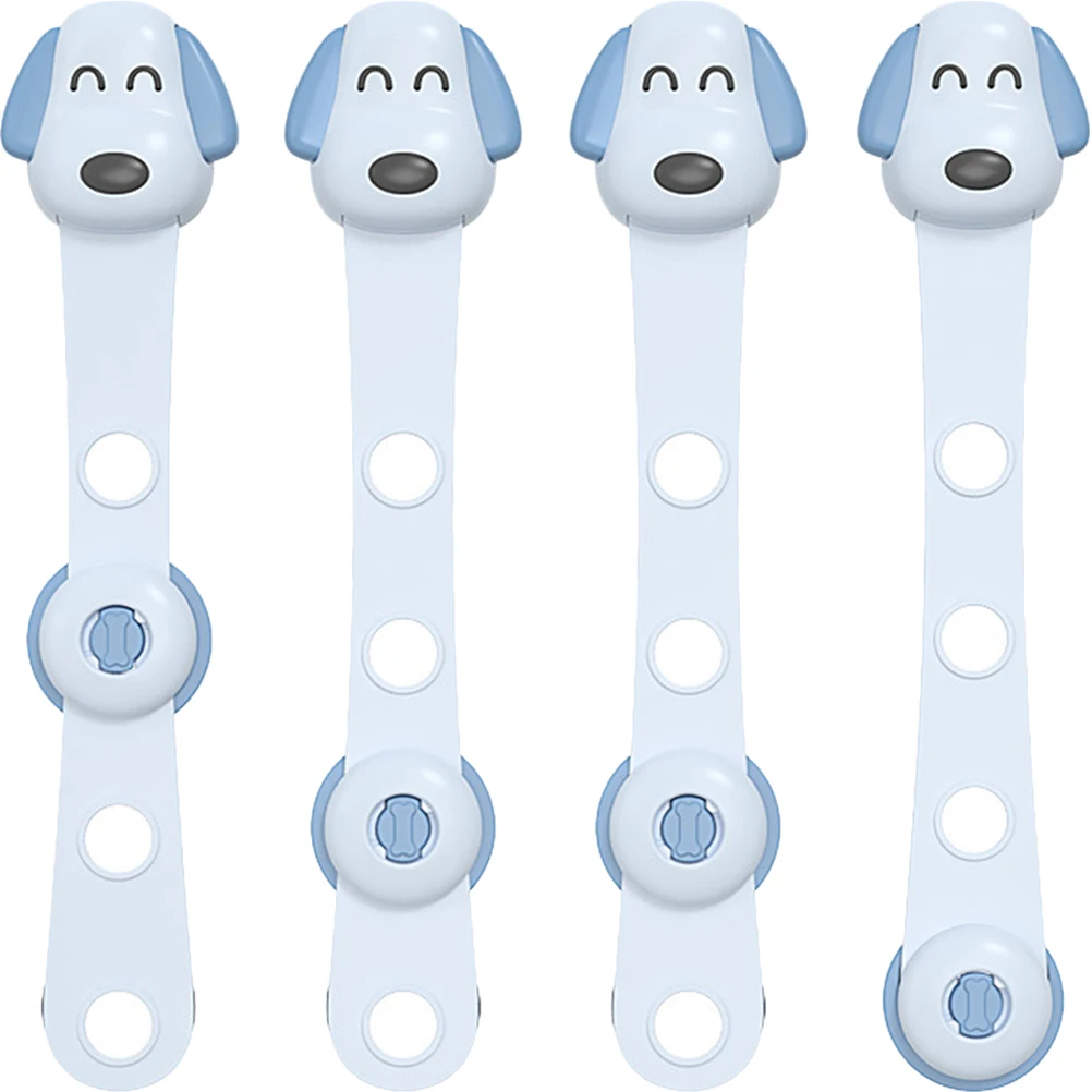 4개 서랍 잠금장치 아기 안전용 캐비닛 도어 잠금장치 - 강력 접착제 간편 설치 도구 불필요 90도 회전 이중 잠금