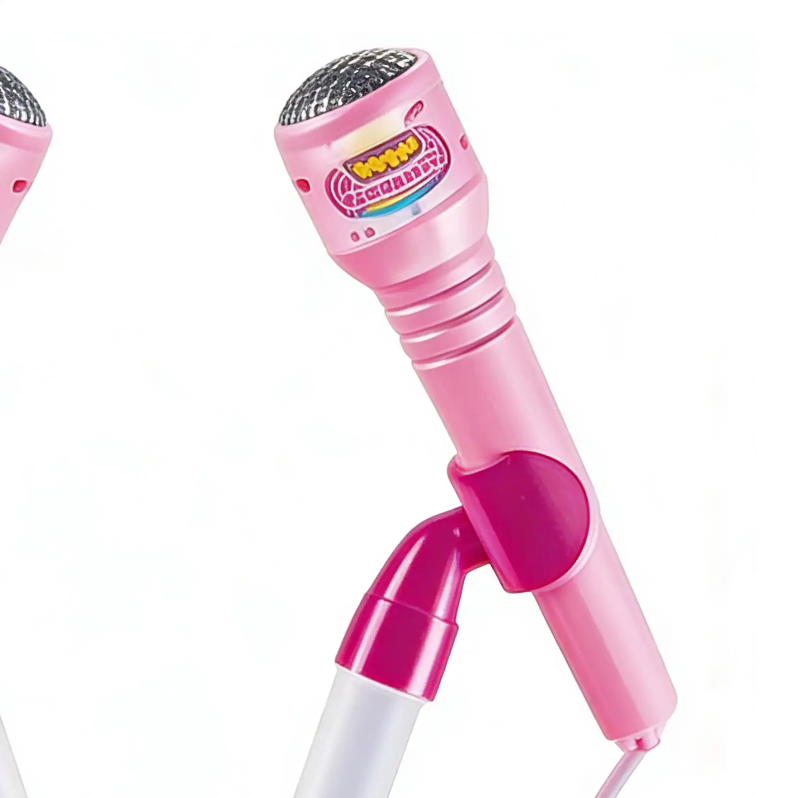 어린이를위한 스탠딩 마이크 다채로운 빛으로 카라오케 기계를 만드는 마이크로폰 장난감 소년 소녀 유치원생 생일