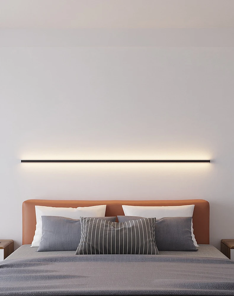 Slender Wall Lamp Modern Simple Strip Ceiling Lamp Villa Living Room Restaurant Bedroom Study Wall Lamp Led Minimalist Wall Lamp