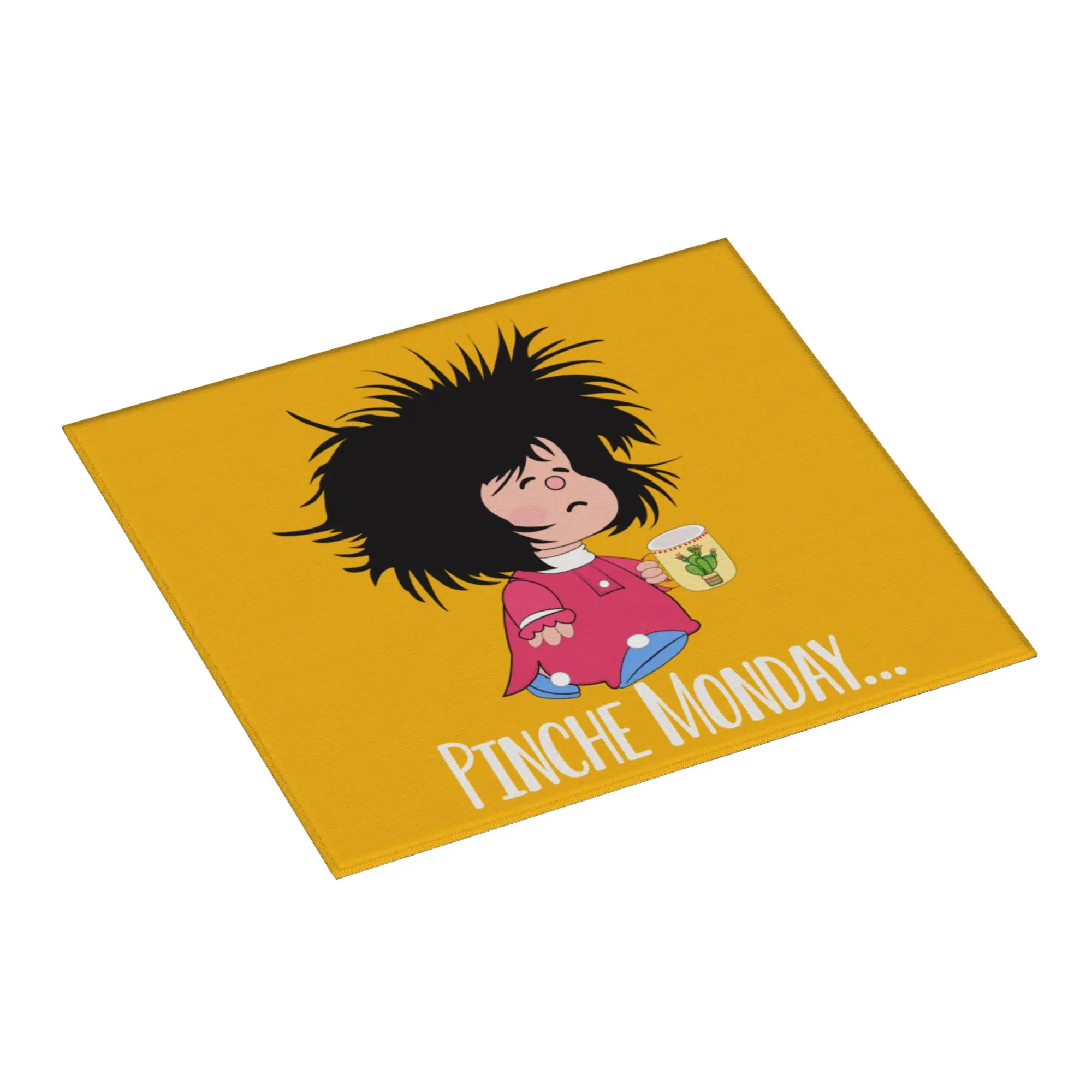 Pinche Monday Funny Mafalda Drying Mat For Kitchen Waterproof Oil Proof Reusable Quino Argentina Comic Countertop Protector Mat