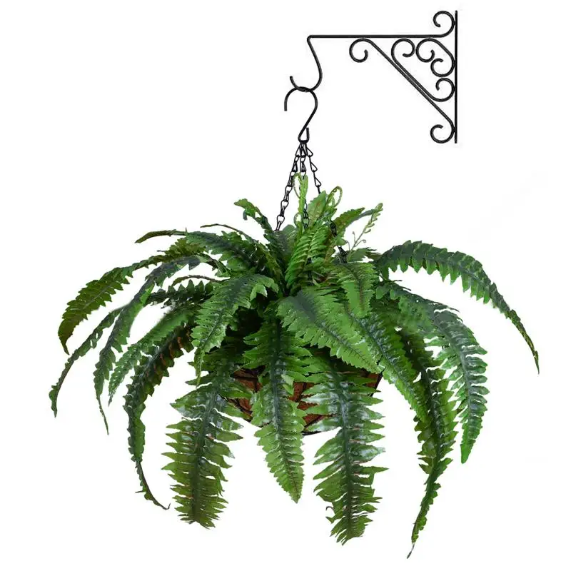 

Artificial Fern Hang Basket Portable Home Wall Garden Faux Ferns Outdoor Hang Basket UV Resistant ferns For Bedroom Living Room