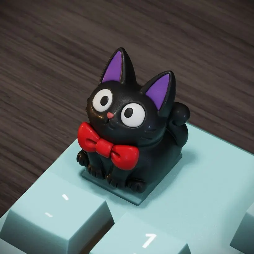 

New Jiji Custom Resin Keycap Personalized Single Hand-Painted Fit Cherry MX Cross Axis Mech Keyboard Gift for Gamer Fans Adult