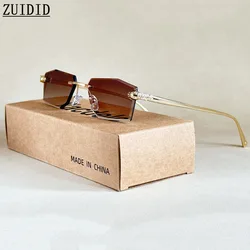 2025 무테 선글라스 여성 트렌디하고 세련된 빈티지 패션 안경 Lentes De Sol Mujer Lunette Soleil Femme의 새로운 기능