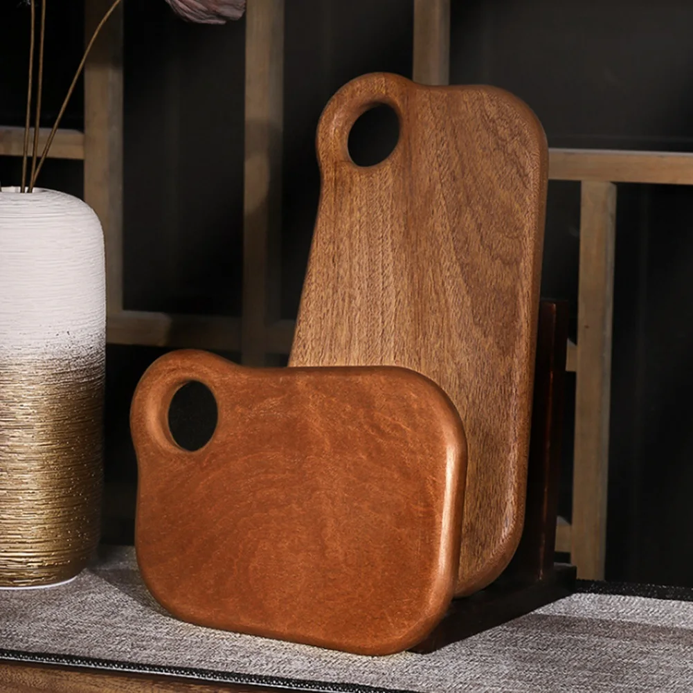 ABXF-Simple Ebony Wood Cutting Board Kitchen Household Cutting Board Thickened Whole Wood Cutting Board Bread Board