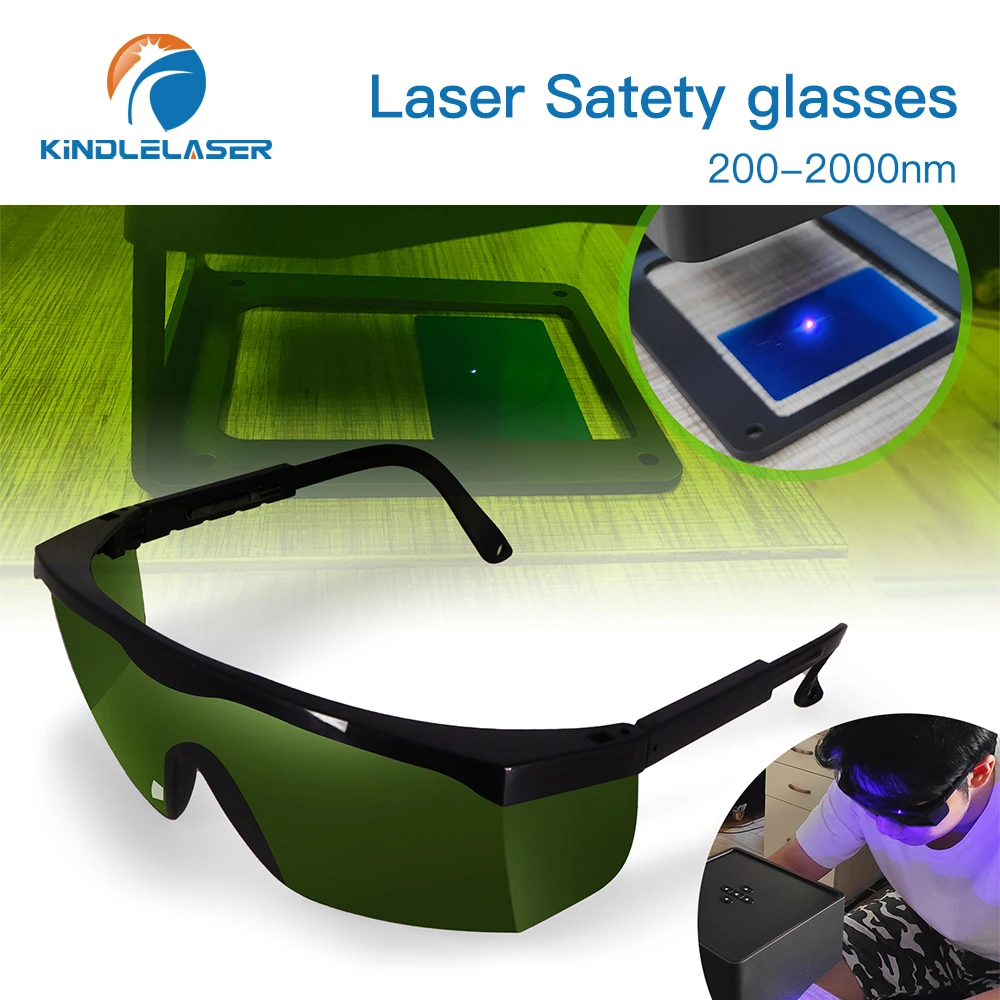 Kindlelaser 200nm-2000nm Occhiali protettivi per occhi di sicurezza laser per marcatura e incisione laser con custodia protettiva