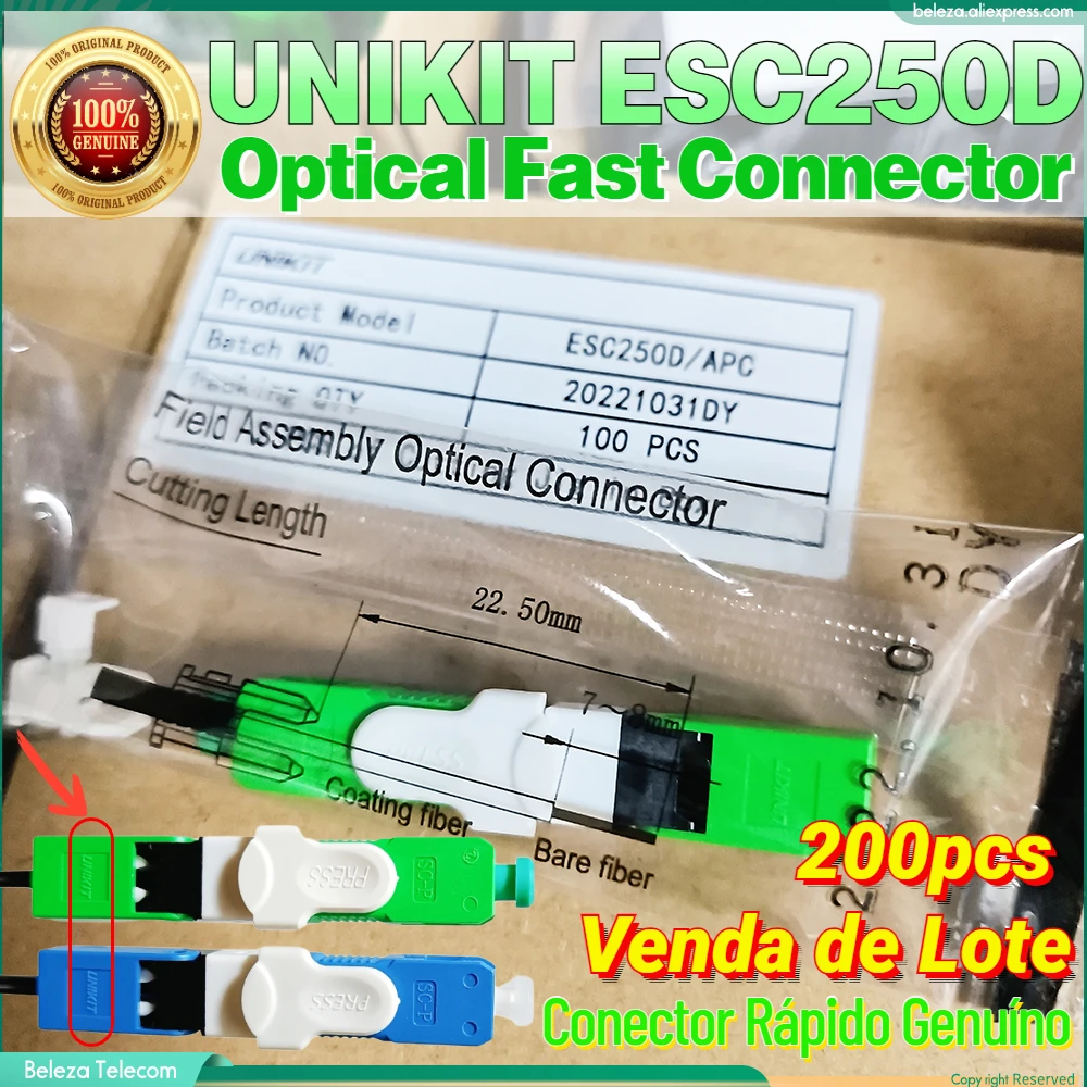 

UNIKIT Factory price Geniune original FTTH ESC250D SC APC SC/UPC Single-Mode Fiber Optic Quick Coupler SM Optic Fast Connector