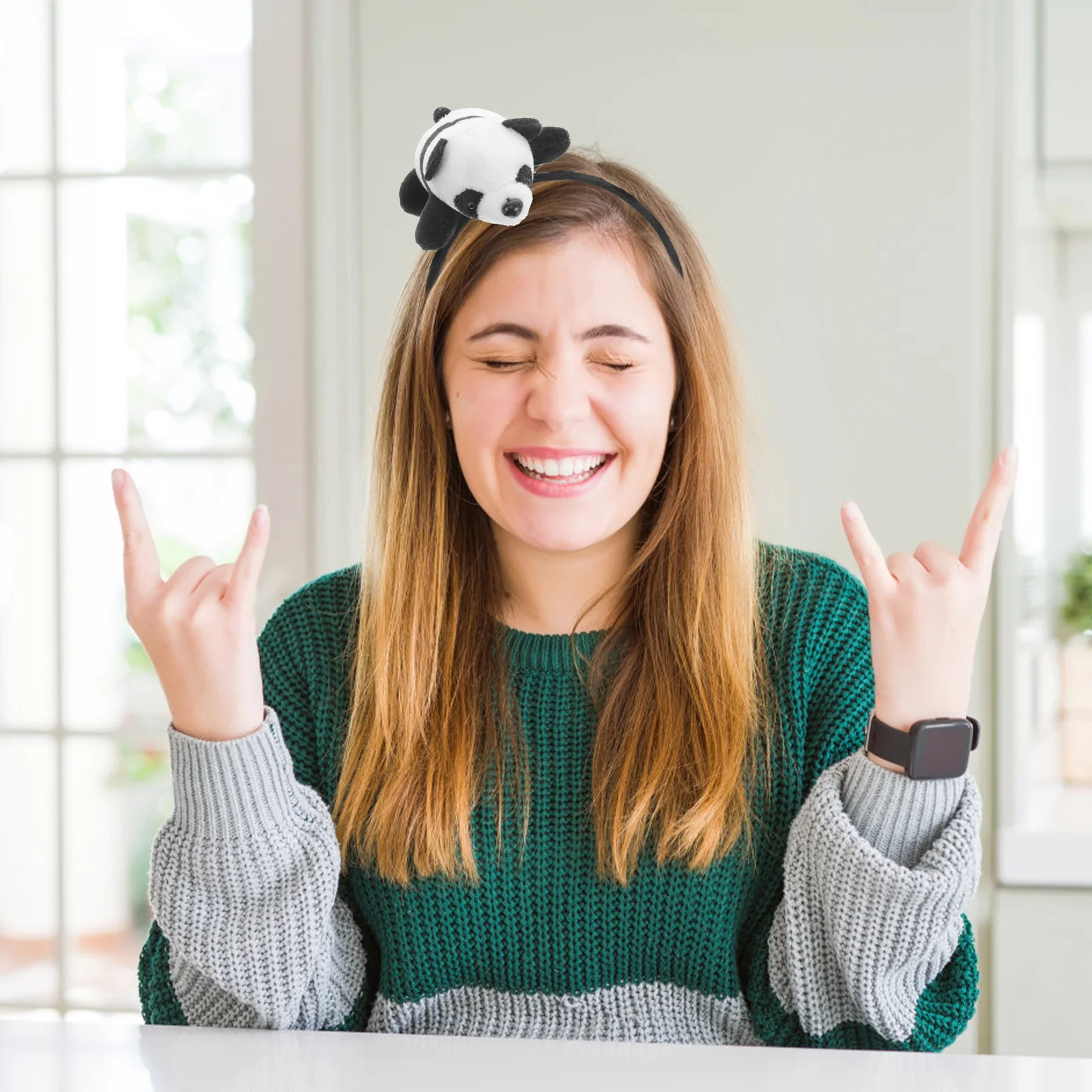 الباندا عقال النساء لطيف الحيوان إكسسوارات الشعر مضحك الباندا رباطات الفتيات صور الدعامة موضوع الحفلات الزخرفية