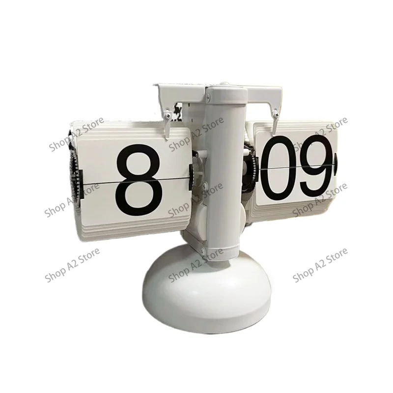 European-style household automatic page turning clock Living room simple desktop clock Mechanical  Table clock