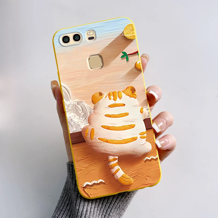 Case For Huawei P9 EVA-L09 EVA-L19 EVA-L29 5.2 inch Cover Cute Bear Cartoon Frog Silicone Soft TPU Protective Phone Cases Coque