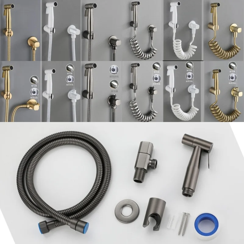 

Brushed Gold Two Way Handheld Bidet Sprayer For Toilet Watering Can Bidet Faucet Toilet Bidet Shower Head for Self Cleaning