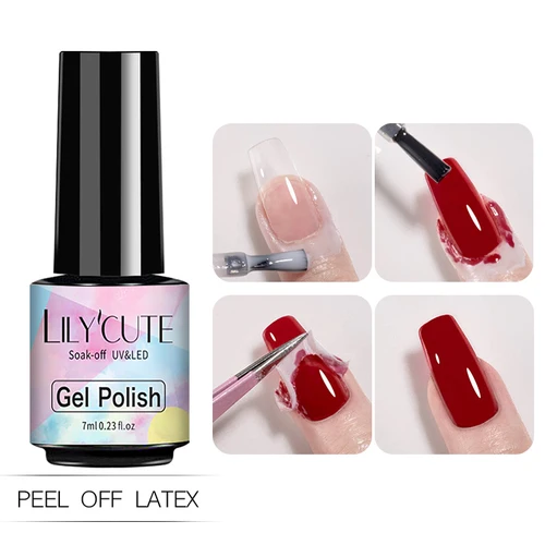 Imagen 2 del producto LILYCUTE Nail Art Peel Off cinta líquida de látex pegamento proteger esmalte de uñas barniz Anti-transbordamiento látex cuidado de la piel herramientas de uñas