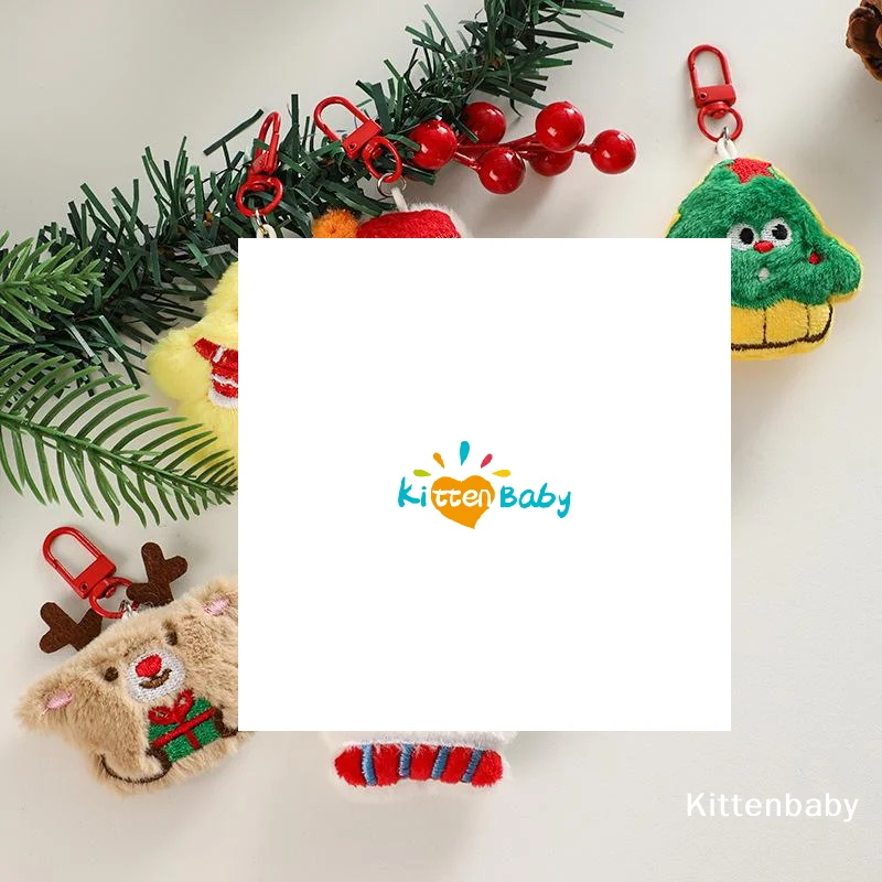 만화 크리스마스 키체인 플러시 산타클로스 눈사람 펜던트 백팩 장식품 크리스마스 새해 파티 선물