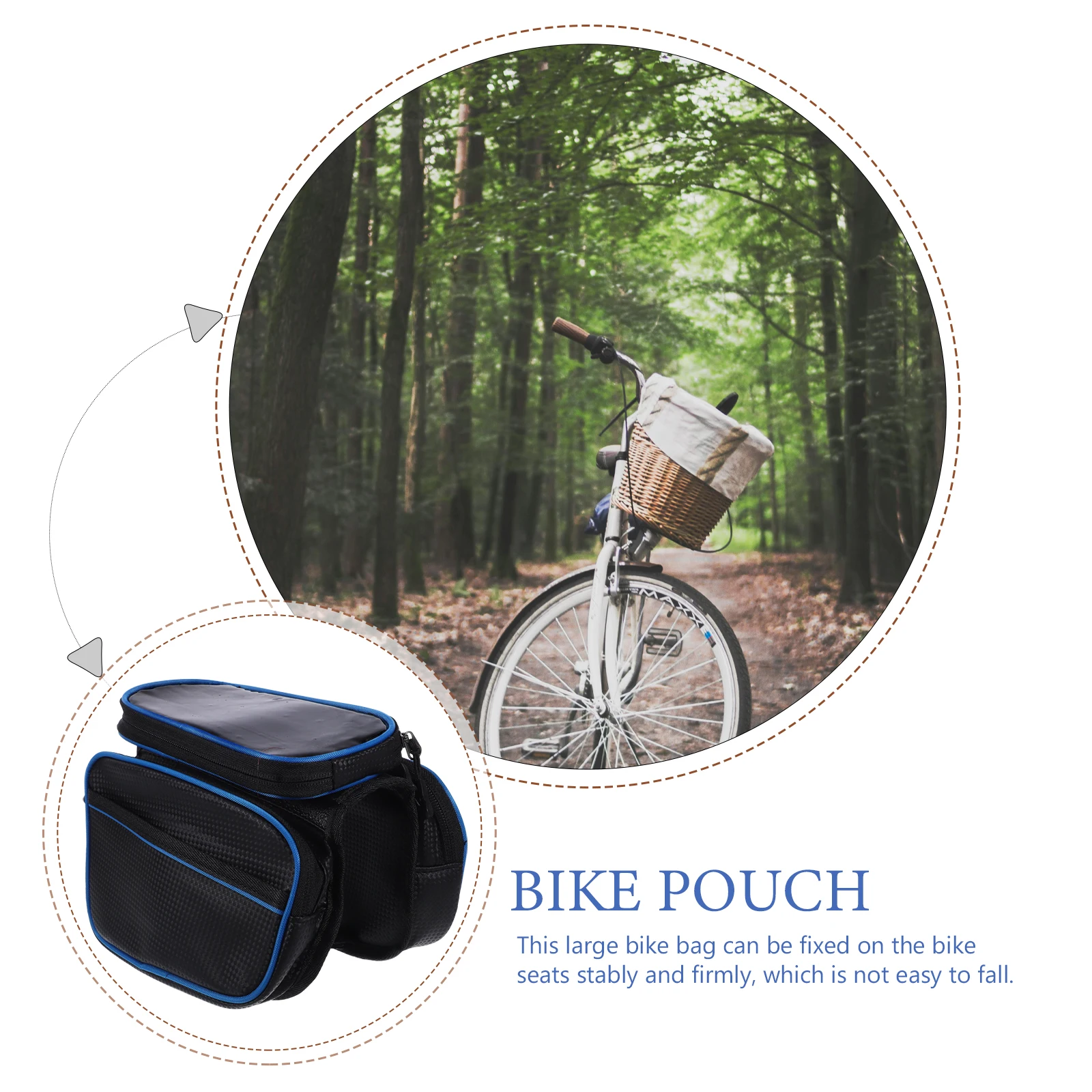 

Large Capacity Bike Bag Mountain Bao Phone Holder Pu Bicycle Bags Frame Pouch H lebars Top Tube Tank Rainproof Storage