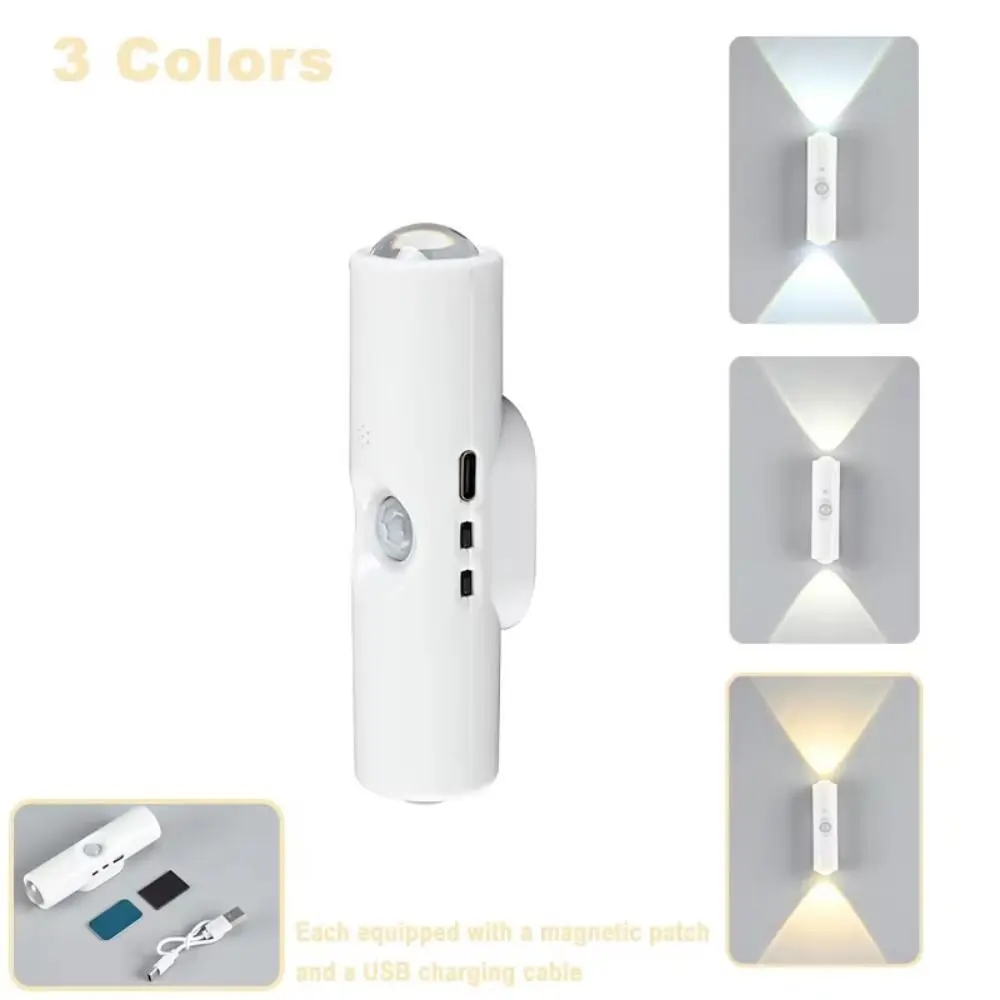 

Wireless Sensor Night Light Portable 3/7 Colors Changing Wall LED Lamp Rechargeable Motion Sensor RGB Gradient Wall Lamp
