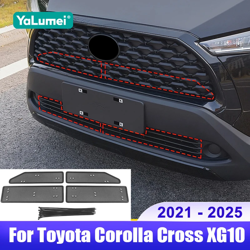 

For Toyota Corolla Cross XG10 2021 2022 2023 2024 2025 Hybrid Car Front Grille Insect Screen Net Exterior Parts Accessories