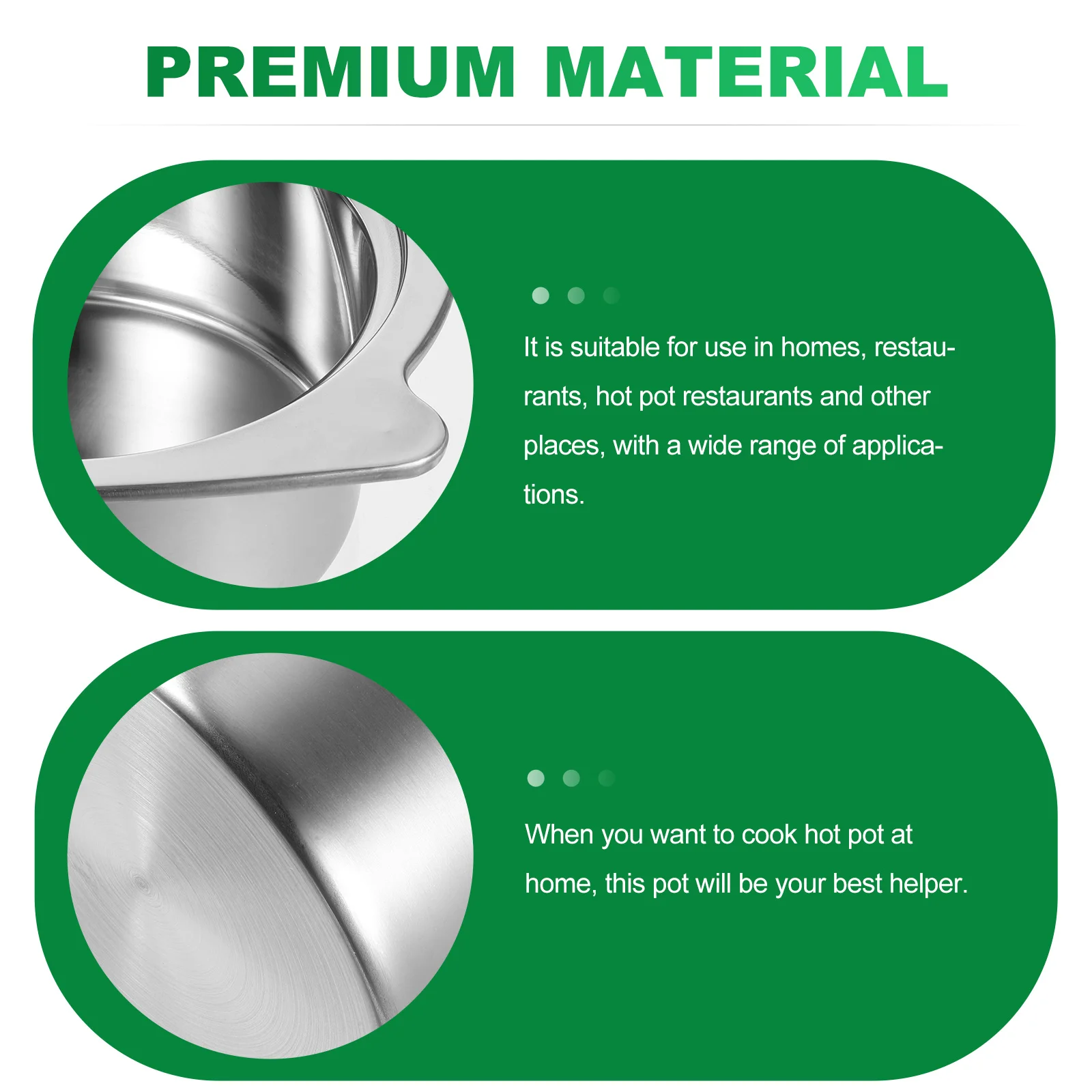 

Stainless Steel Hotpot Restaurant Restaurant Household Cooking Pot Easy Clean Home Food Cooking Pot Kitchen Use