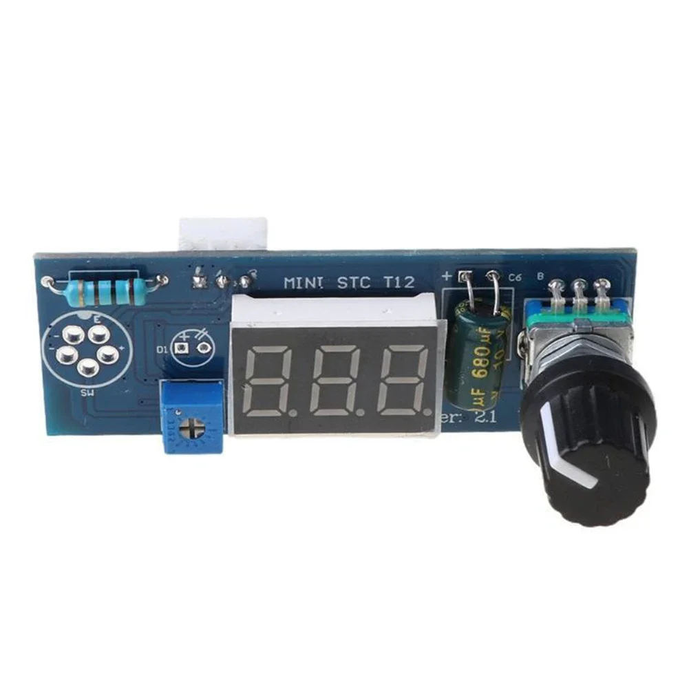 PCB Board Attemperator Digital Soldering Iron Knob 12-24V Blue Heating Indicator Light For Welding High Quality