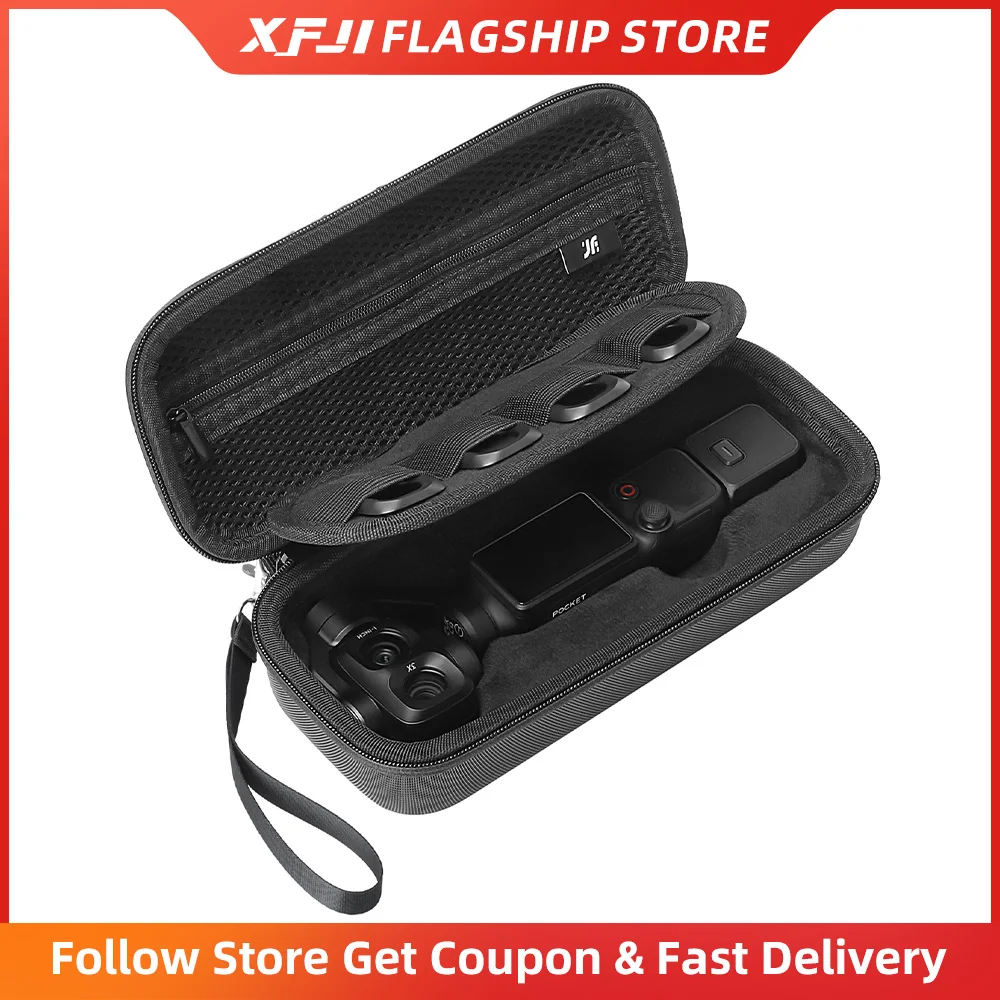 XFJI Tragbare Tragetasche Kompatibel mit Osmo Pocket 4P Standard Combo Schützende Aufbewahrungstasche Gimbal-Kamera-Zubehör