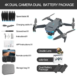 F194 Mini Brushless GPS Folding Drone 4K HD Dual Camera Drones Aerial Photography 5G Long Range Remote Control Dron 1000M