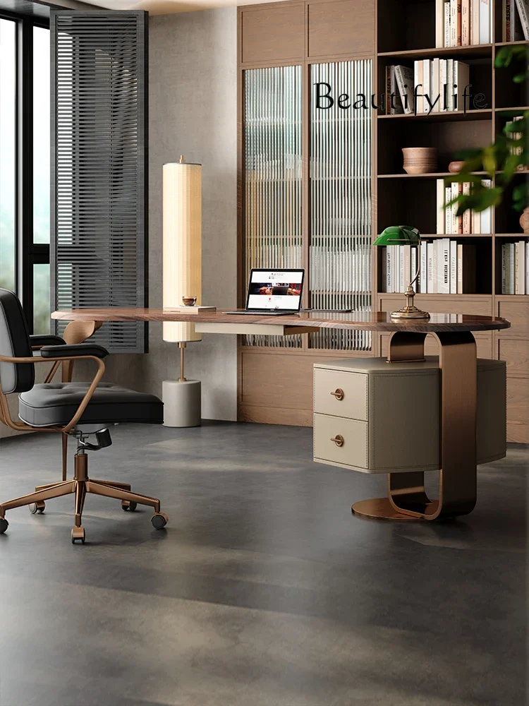 

N19 Walnut Solid Wood Light Luxury Modern Desk Nordic Chinese Style Desk Study Table