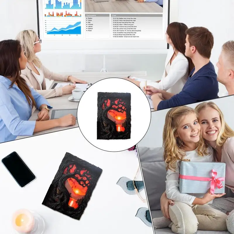 Notebook Cover 3D Notebook Protective Case Scratch-Proof 3D Embossed Maple Leaf A5 Journal Cover For Drawing Business Meeting