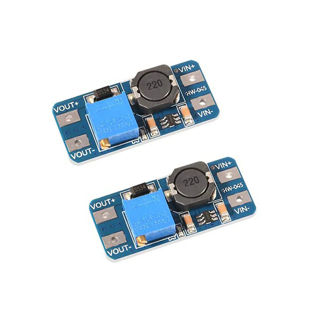 2-20pcs MT3608 Adjustable Boost Module DC-DC Step Up Converter Module 2A Max 2V-24V To 5V 9V 12V 28V Booster Power Supply Board