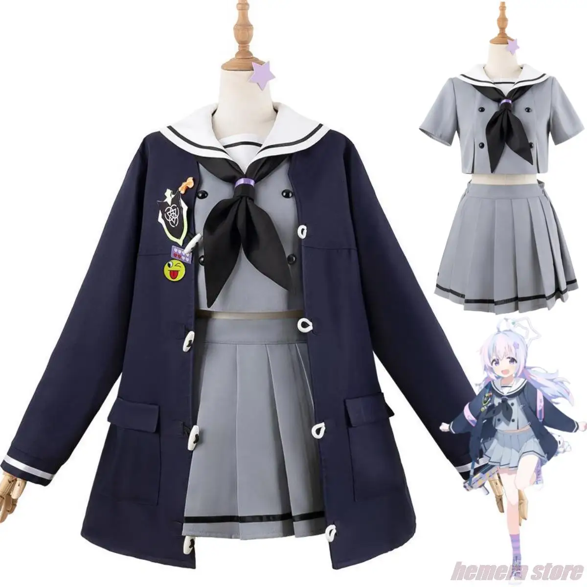 

Anime Game Blue Archive Uzawa Reisa Cosplay Costume Japan South Korea JK School Uniform Woman Kawaii Christmas Sailor Suit Suit