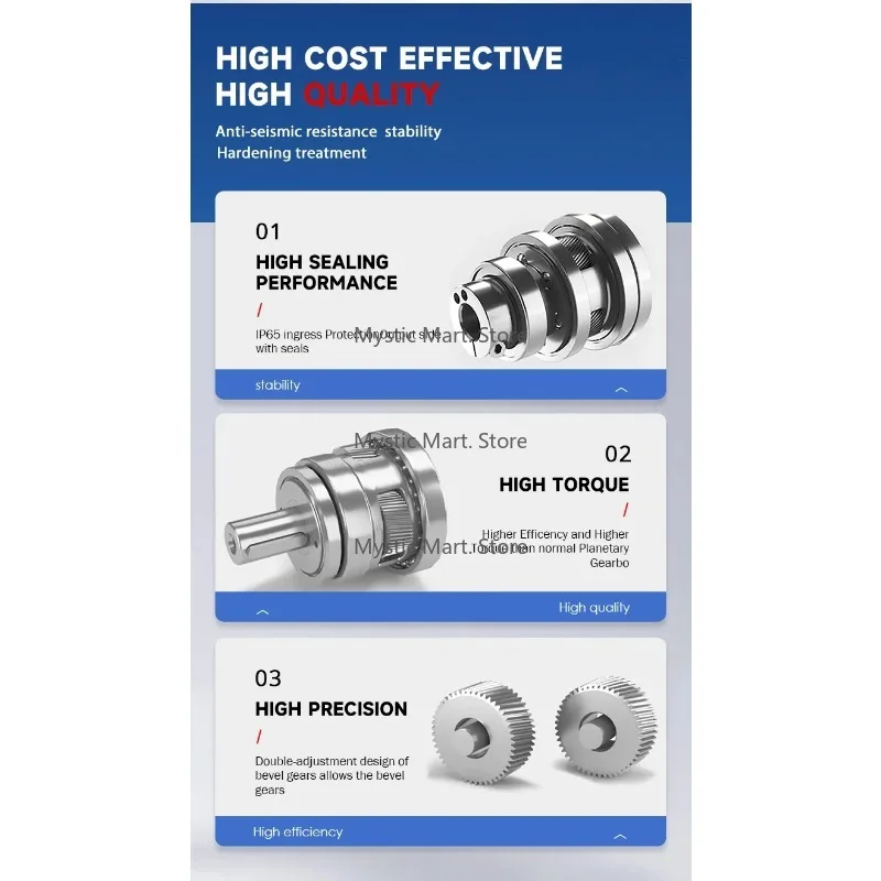 Geräuscharmer, geräuscharmer, hocheffizienter, planetarischer rechtwinkliger Reduzierer für die EVB-Serie im Luft- und Raumfahrt mit kostenlosen 2D- und 3D-Zeichnungen