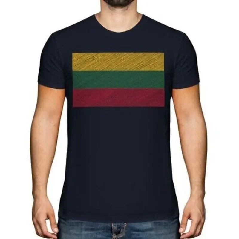 Litauen Scribble Flagge Herren T-Shirt Geschenk Lietuva Litauisch