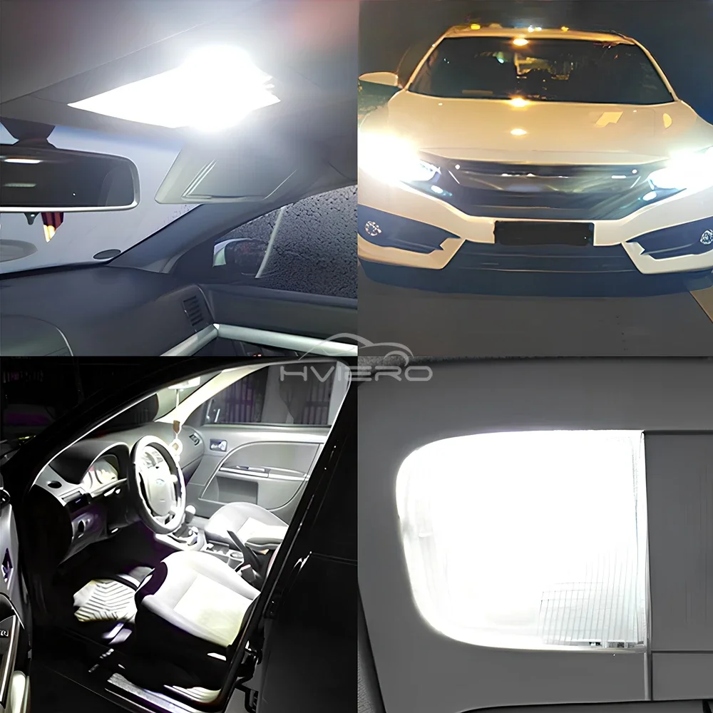 1pc Ba9s 5050 9Smd White Car Marker Side Turn Signal Lamp 12V Auto Led Trunk Dome Door Bulb Reverse Brake Daytime Running Light