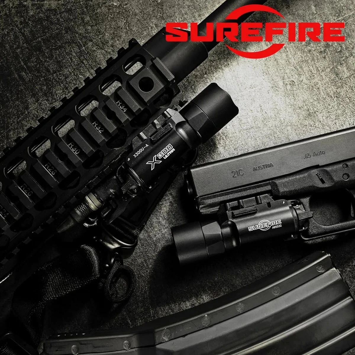 التكتيكية Surefire X300 الترا XH35 الأسلحة مسدس بندقية مصباح يدوي TLR TLR-1HL TLR-3 TLR-4 TLR-7 TLR-8 الادسنس الأسلحة كشاف ضوء