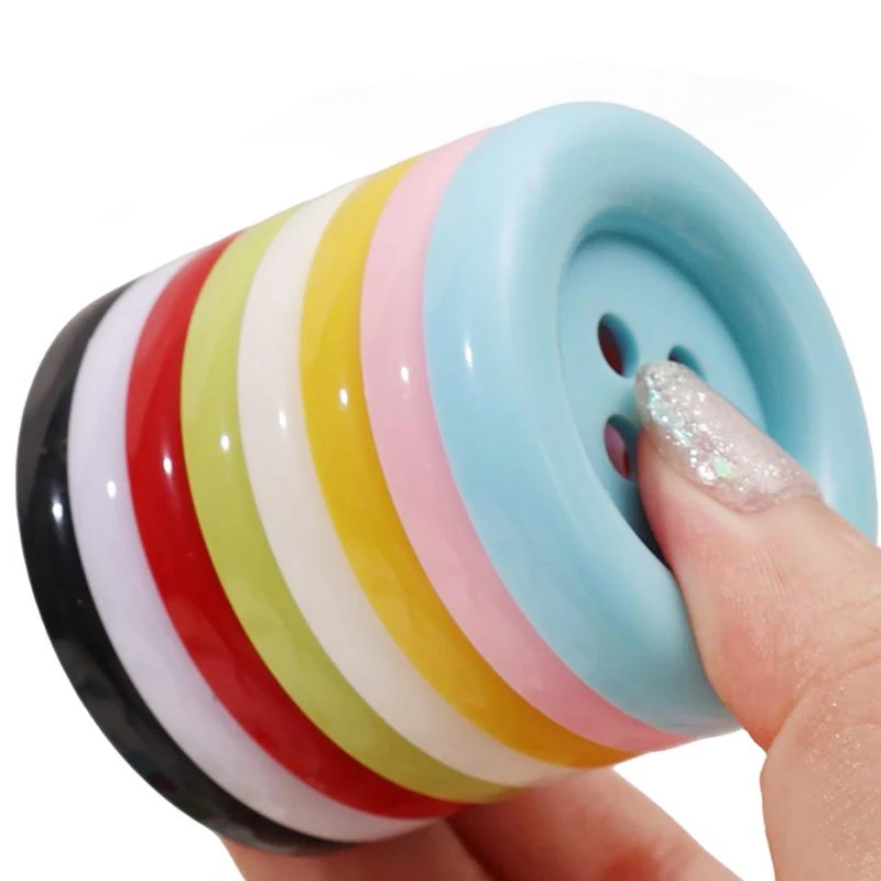 10/100pcs DIY 5cm Super Big Plastic Buttons for Crafting Sewing 4-eyes Resin Buttons Cute Cloth Decor DIY Manual Sewing Tools
