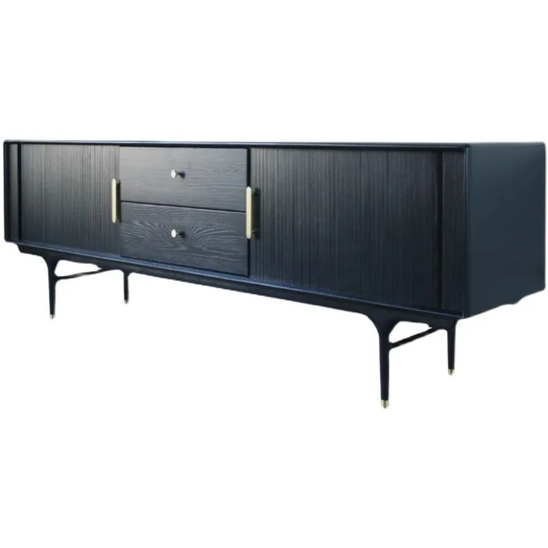 

Nordic, medieval style, home, living room, oak, TV cabinet, modern, simple, light luxury