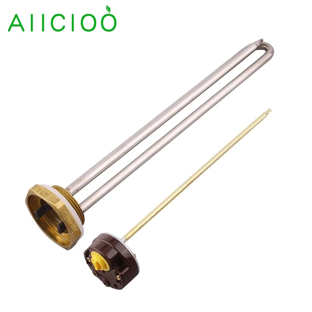 Electric Water Heater with Probe Immersion Heating Element U Type Tube Screw Plug Heater 220v 1000W 1500W 2000w