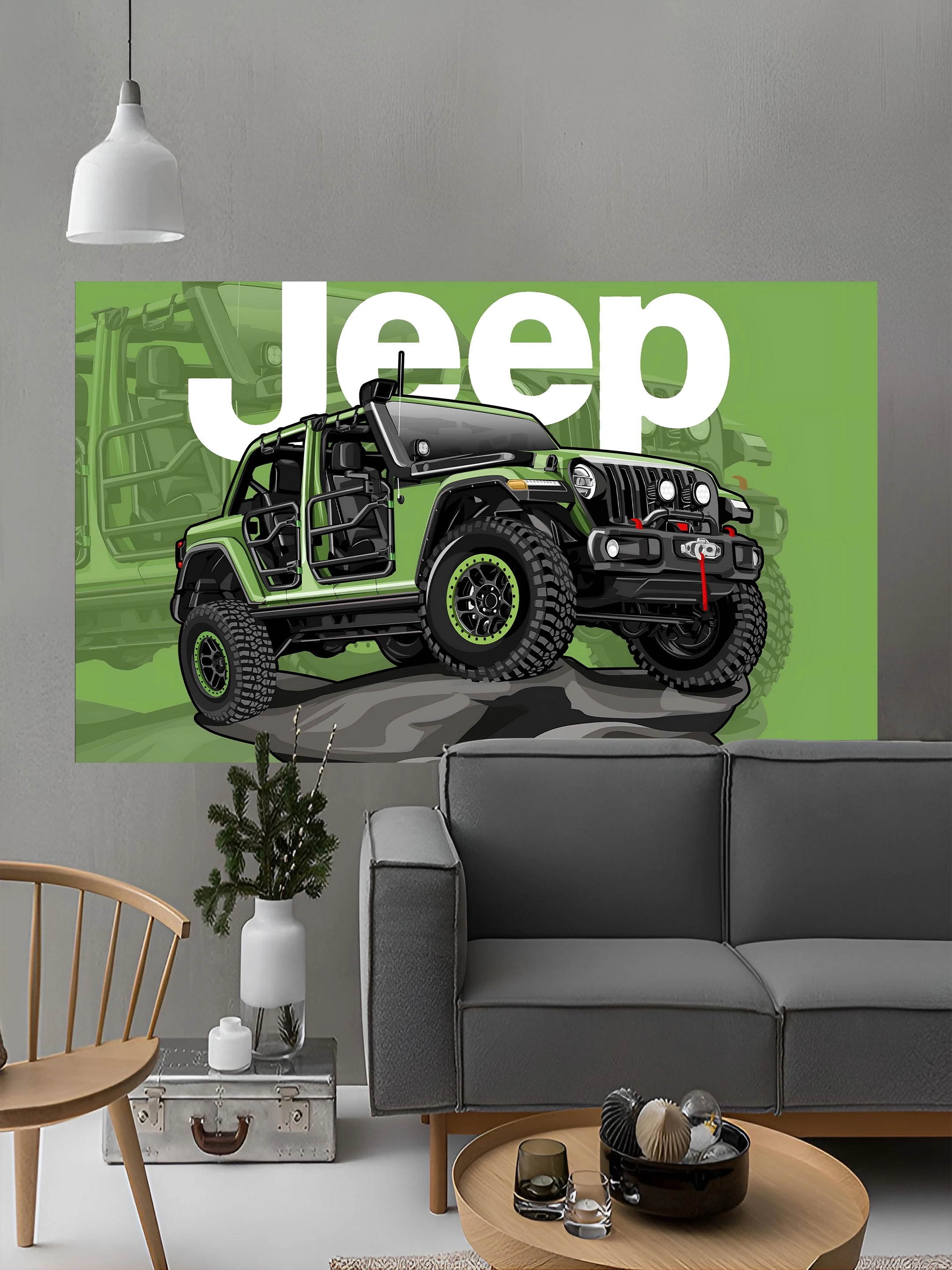 JimonFlag 90x150CM 3x5Ft J-Jeep Eagle Off-road Audiophile Flag Poster Polyester Double penetration Printed Flag Banner For Decor view 2