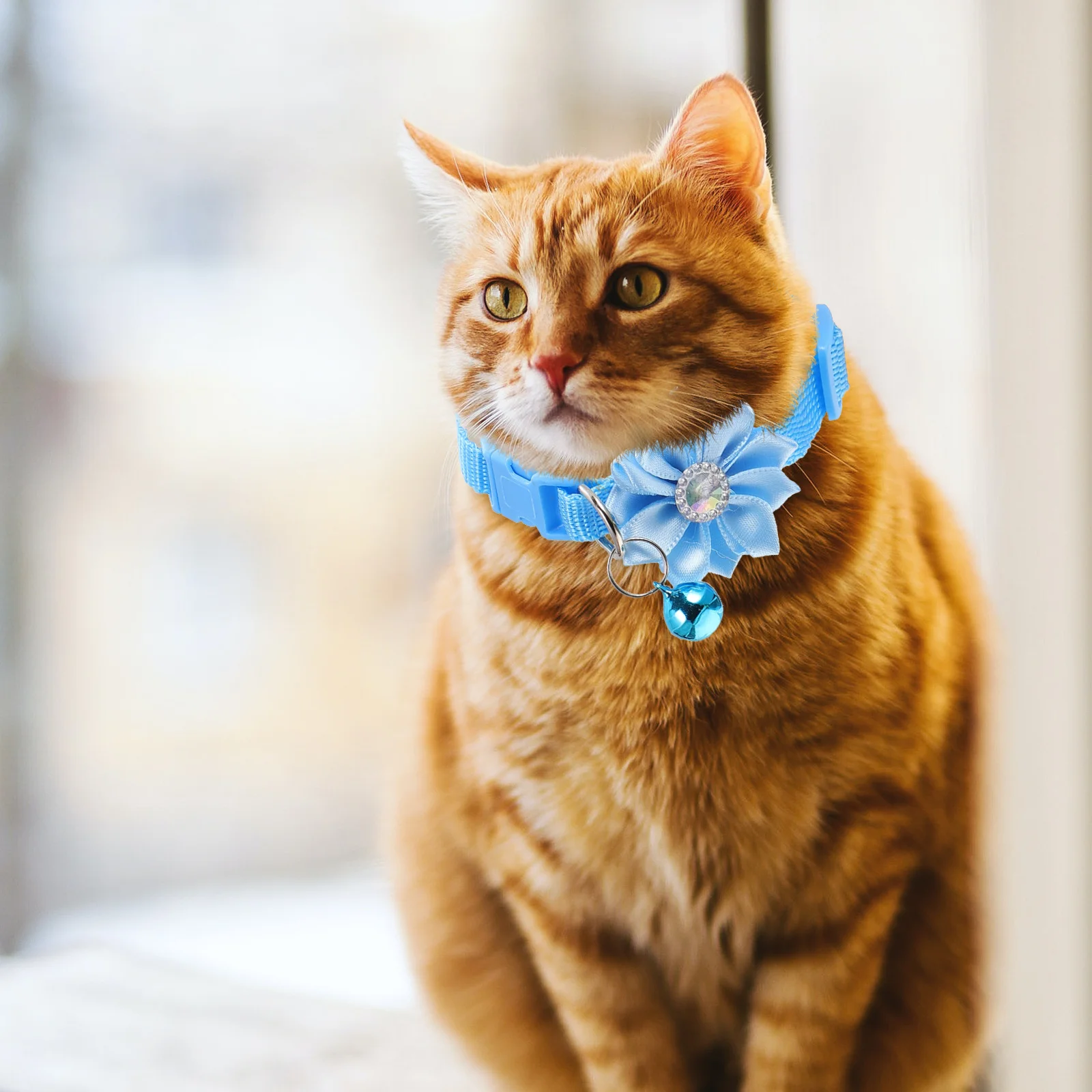 

4pcs Pet Flower Collar Adjustable Cat Dog Neck Decoration Bright Colored Party Favor Pet Supplies Comfortable Cartoon Design
