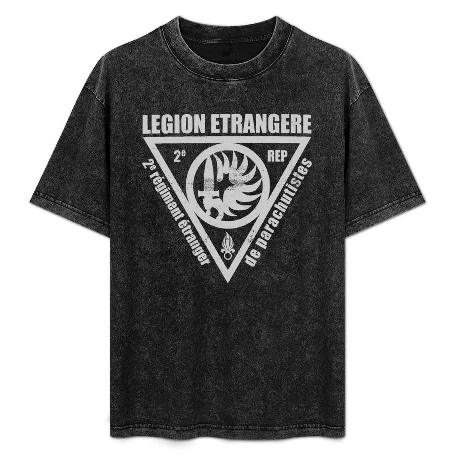 

French Foreign Legion Paratrooper - 2 Rep (distressed) T-Shirt anime hippie clothes graphics heavyweight t shirts for men