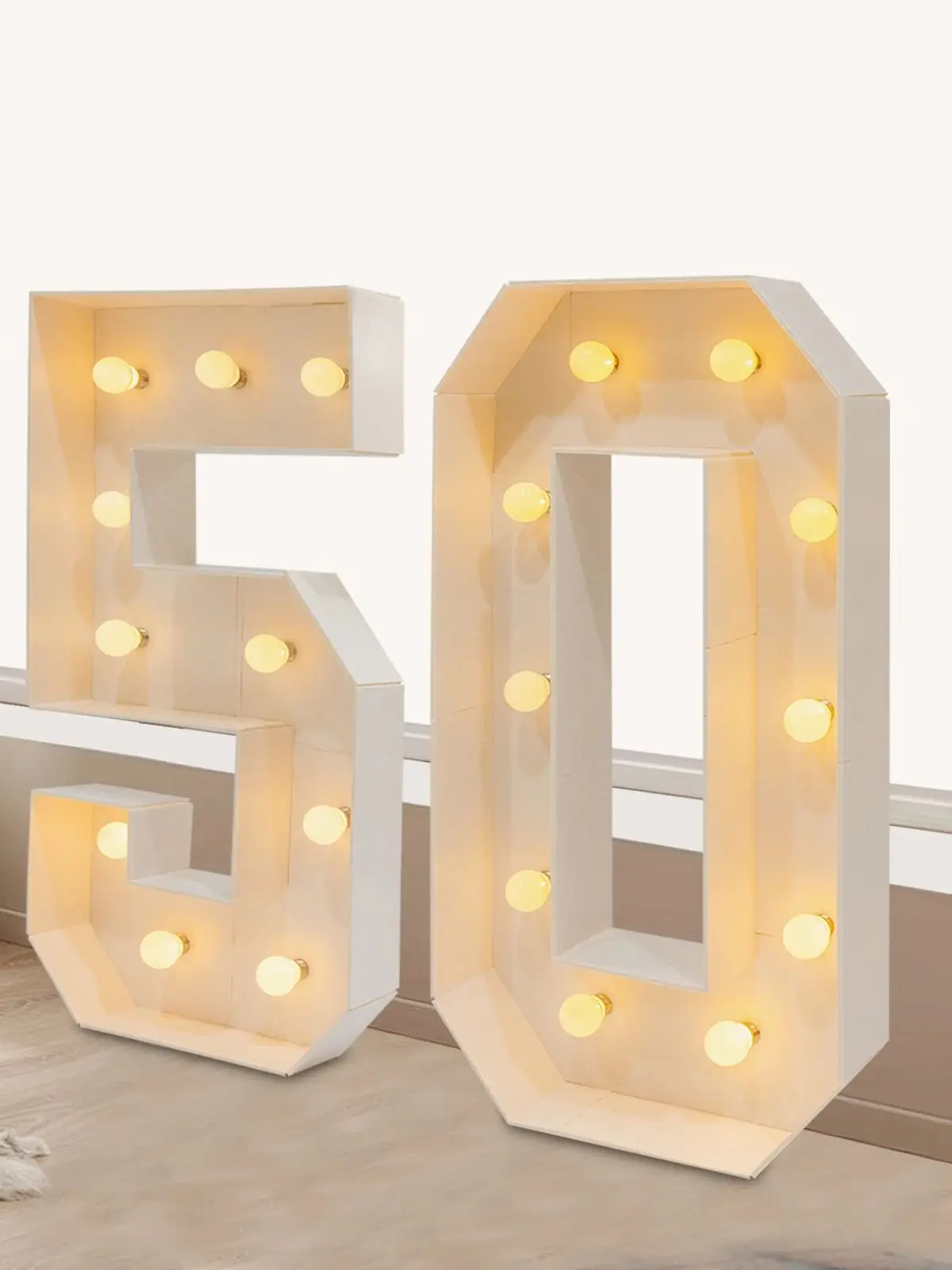 30/40/50/60 Giant nummer Led Licht 100 cm DIY Verjaardag Nummer Anniversary Decor Voor Thuis bruiloft Verjaardag Kerst - afbeelding 2