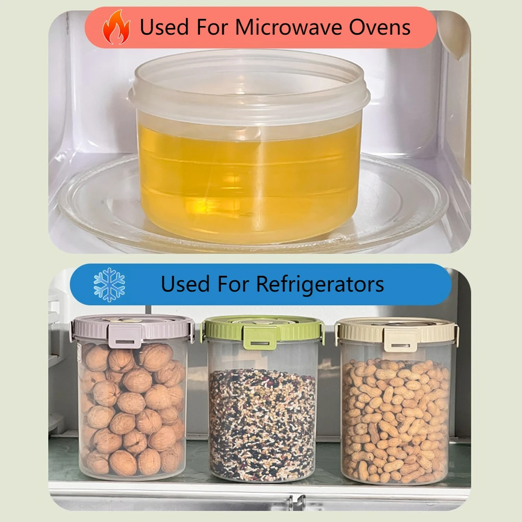 Герметичная бутылка для хранения продуктов, пластиковый влагостойкий резервуар для зерна, коробка для хранения сухофруктов и круп, кухонный органайзер для хранения