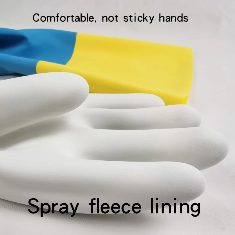 Cid and Alkali Resistant Cleaning for Household Scrubbe Repeatable Kitchen Dish Washing Rubber Gloves