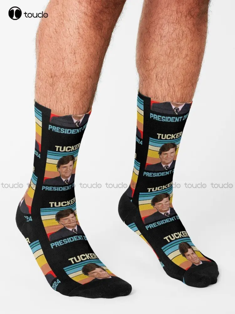 Tucker Carlson For President Tucker 2024 Répúblícán Women I Love This Socks Long Socks For Women Custom Gift Streetwear Art