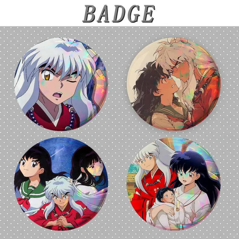Cartoon I-InuyashaS Badges Tinplate Soft Button Pin Brooch Metal Badge Custom Jewelry Accessories Hat Bag Lapel
