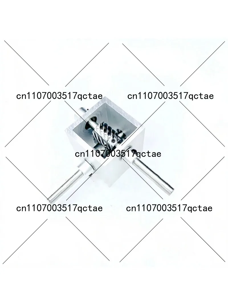 Micro Right Angle Worm Gearbox 1:2 Speed Reducer 90-Degree Transmission with 6mm Output Shaft