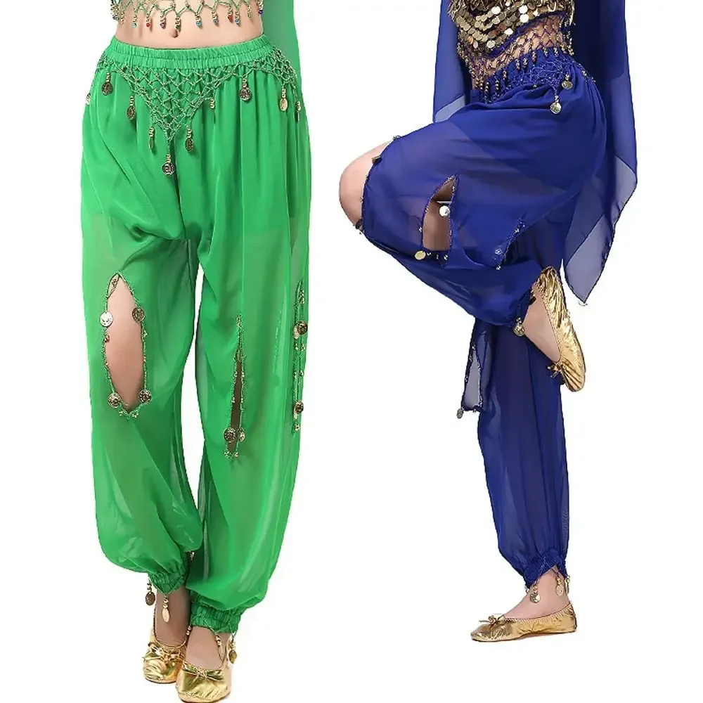 

Women Belly Dance Costume Long Trousers Bloomers Bellydance Tribal Pants India Bollywood Oriental Egypt Dancewear One Size