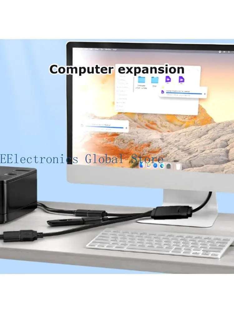 462B Extended Length USB Matrixes Adapters 2 Female Port For Professional Studio Gear