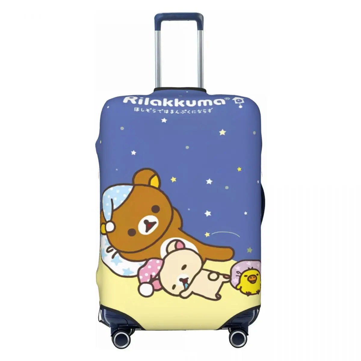 Rilakkuma Cartoon Suitcase Cover Vacation Strectch Luggage Case Cruise Trip Protection