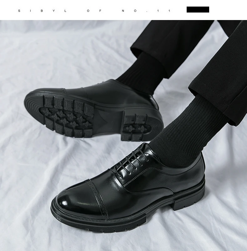 Zapatos Brogue clásicos para hombre, zapatos de cuero de tendencia para bodas y eventos sociales, zapatos de vestir de alta calidad para hombre, zapatos informales de negocios para hombre