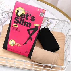 Korean Lets Slim Women's Shapewear Tights Black Silk Slimming Leggings Tightening Pressure Pantyhose Thin Fabric Leggings