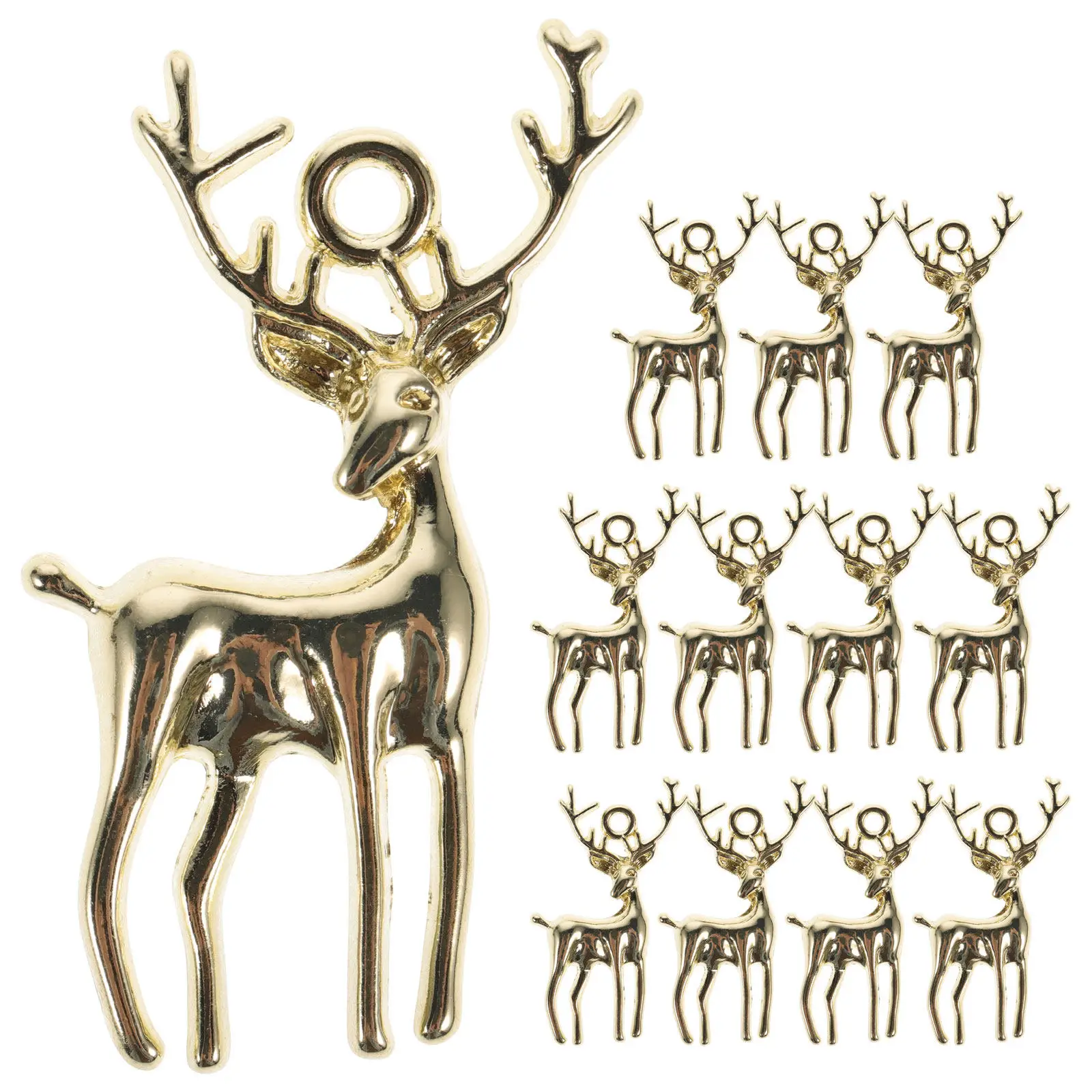 

12Pcs Deer Earring Pendants Lightweight Alloy Jewelry Accessories DIY Vintage Key Chain Making Antler Charms Vintage Hangings