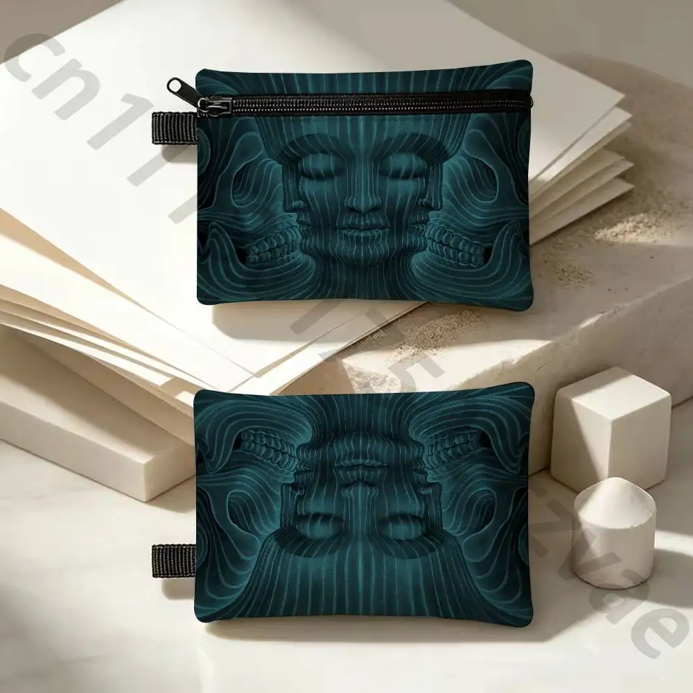 TOOLS Heavy Rock Band Canvas Coin Purse Simple Fabric Small Coin Pouch Change Purse Portable Cotton Card Holder
